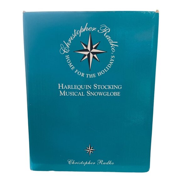 Christopher Radko Harlequin Stocking Musical Snowglobe – 2006 – O Tannenbaum – W - Picture 2 of 9